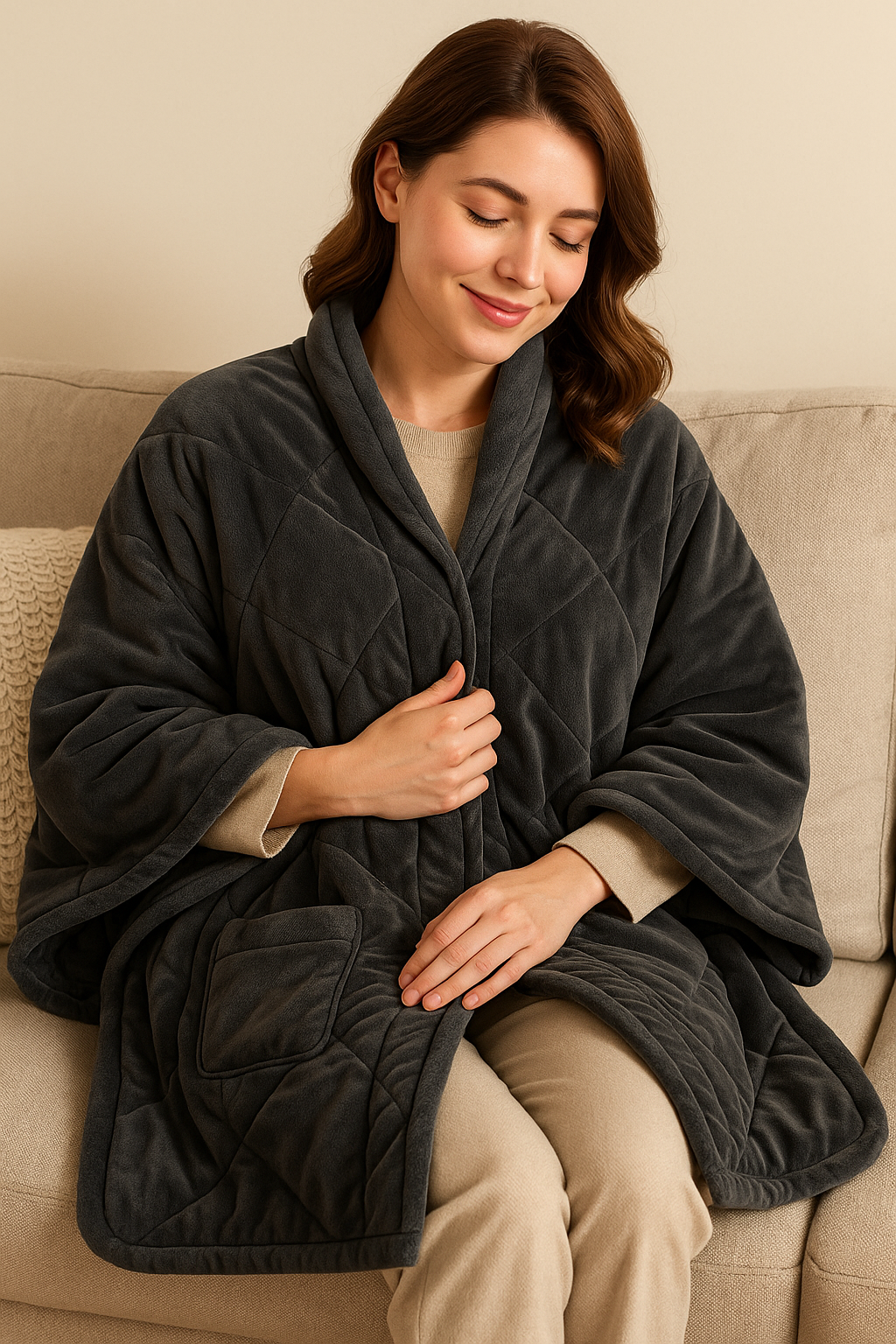 Heated Shawl – Wearable Warmth for Home and Office